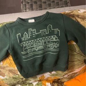 Boys sweatshirt with fire truck